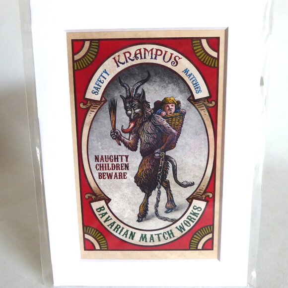NEW KRAMPUS BAVARIAN CHRISTMAS NAUGHTY CHILDREN ART PRINT BY CHET PHILLIPS - Picture 1 of 6